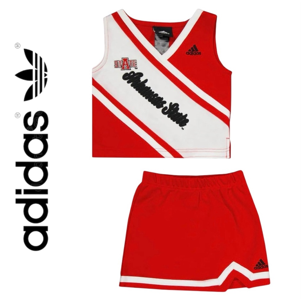 NWT Adidas Toddler Girls Arkansas State Cheerleader Set 📣 3T